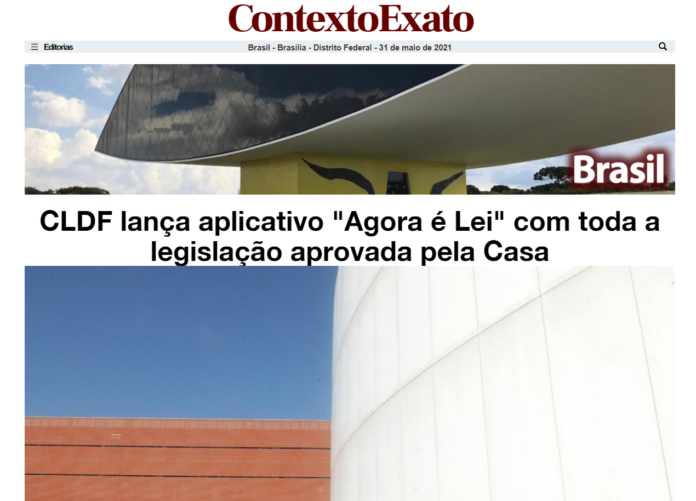 Contexto Exato CLDF lança aplicativo Agora é Lei toda a