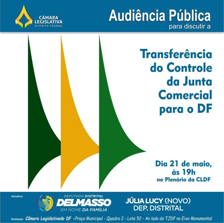 Delmasso realiza audiência para debater a transferência do controle da Junta Comercial para o DF