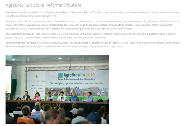AgroBrasília 2019 – AgroBrasília discute Reforma Tributária