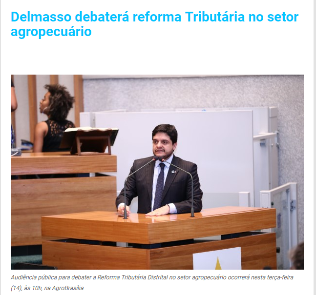 PRB – Delmasso debaterá reforma Tributária no setor agropecuário