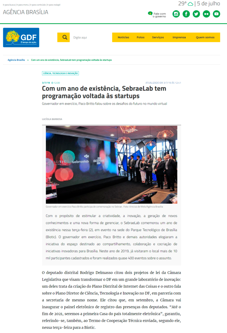 Agência Brasília: Com um ano de existência, SebraeLab tem programação voltada às startups