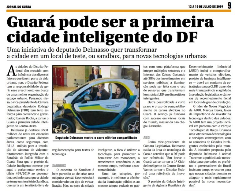 Jornal do Guará: Guará pode ser a primeira cidade inteligente do DF