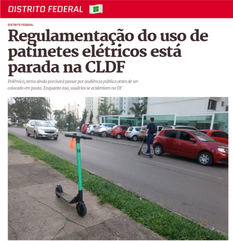 Metrópoles: Regulamentação do uso de patinetes elétricos está parada na CLDF