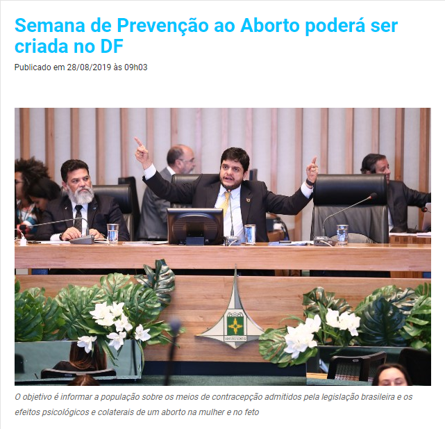 Republicanos: Semana de Prevenção ao Aborto poderá ser criada no DF