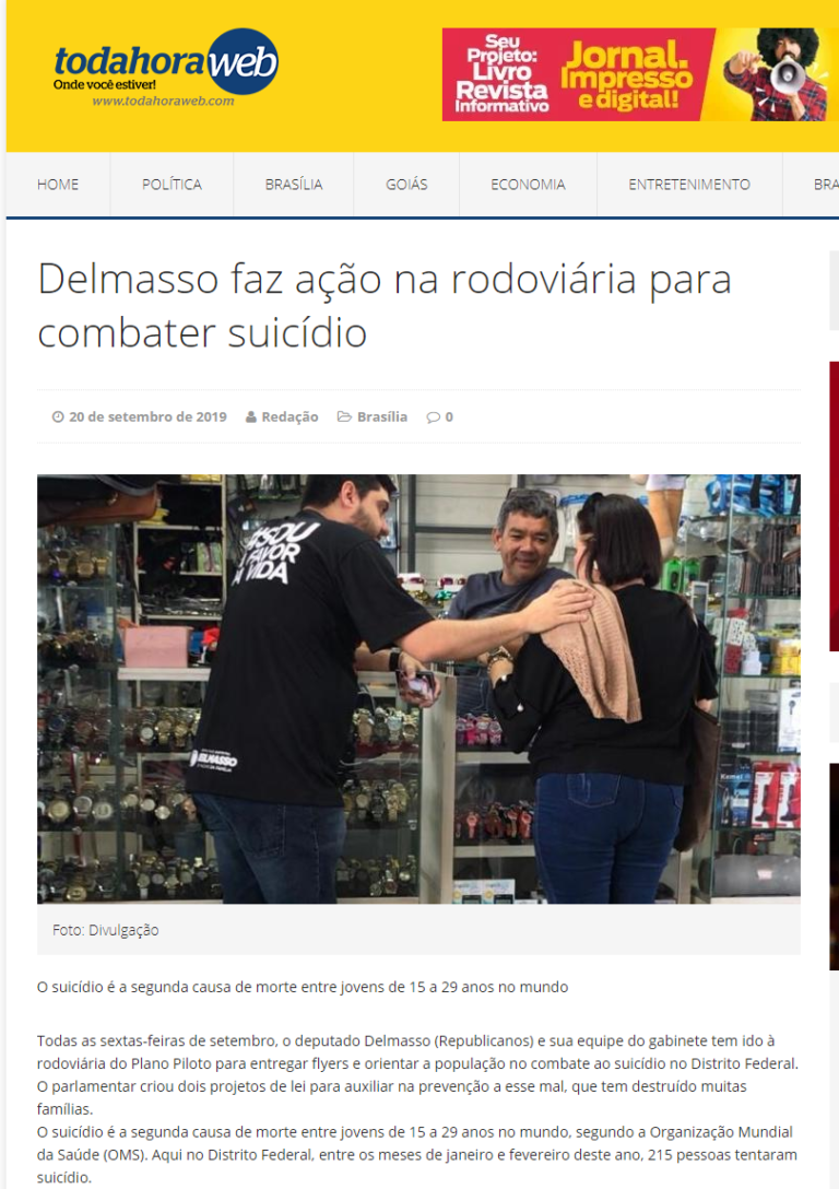 Toda Hora WEB: Delmasso faz ação na rodoviária para combater suicídio