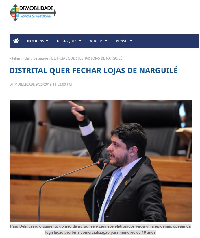 DF Mobilidade: Deputado anuncia que vai acionar a polícia para fechar pontos de venda de narguilés