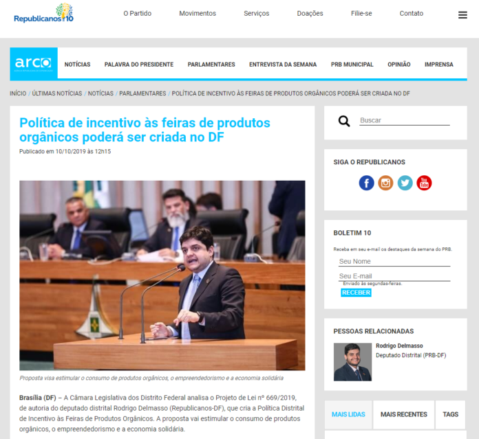 Política de incentivo às feiras de produtos orgânicos poderá ser criada no DF