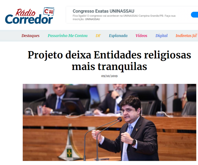 Rádio Corredor: Projeto deixa Entidades religiosas mais tranquilas