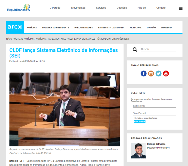 CLDF lança Sistema Eletrônico de Informações (SEI)