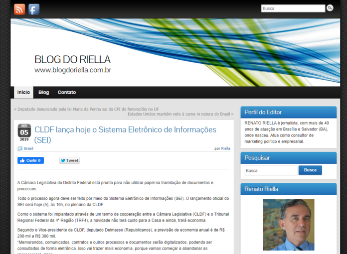 Blog do Riella: CLDF lança hoje o Sistema Eletrônico de Informações (SEI)