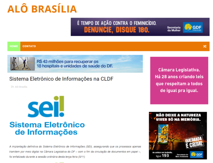 Alô Brasília: Sistema Eletrônico de Informações na CLDF