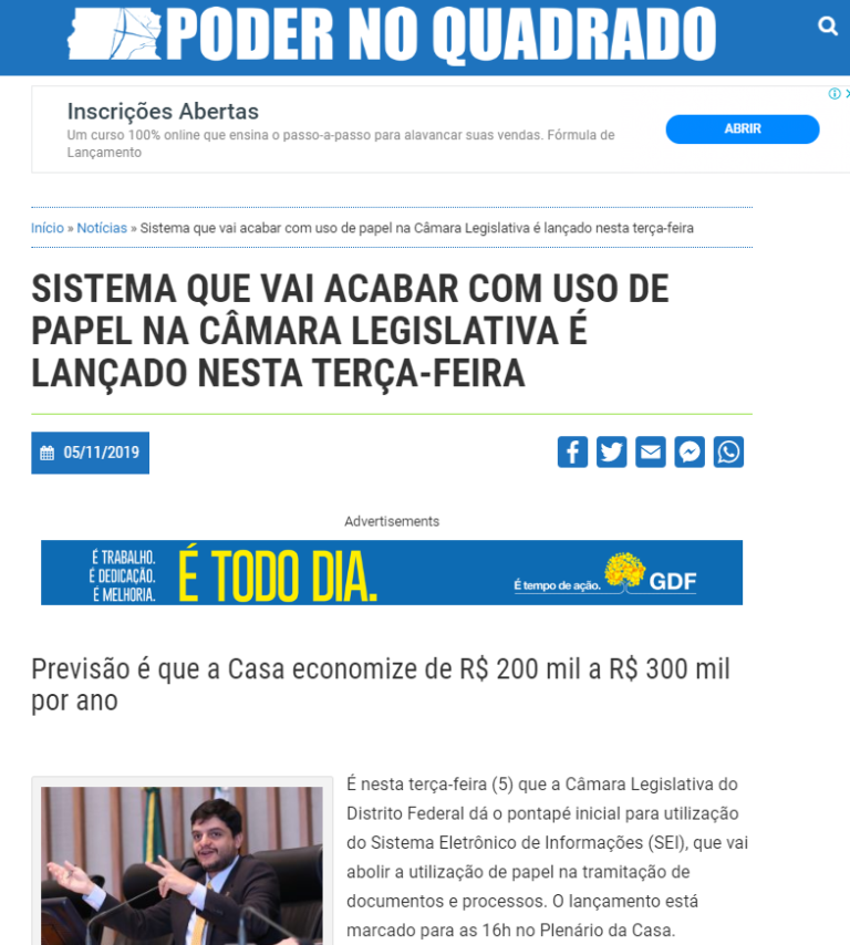 Poder no Quadrado: SISTEMA QUE VAI ACABAR COM USO DE PAPEL NA CÂMARA LEGISLATIVA É LANÇADO NESTA TERÇA-FEIRA