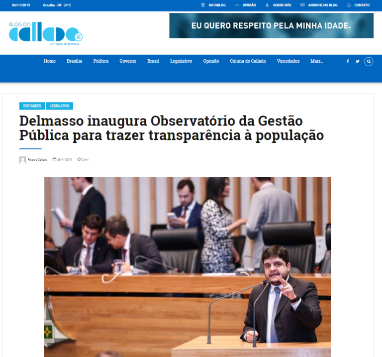 Blog do Callado: Delmasso inaugura Observatório da Gestão Pública para trazer transparência à população