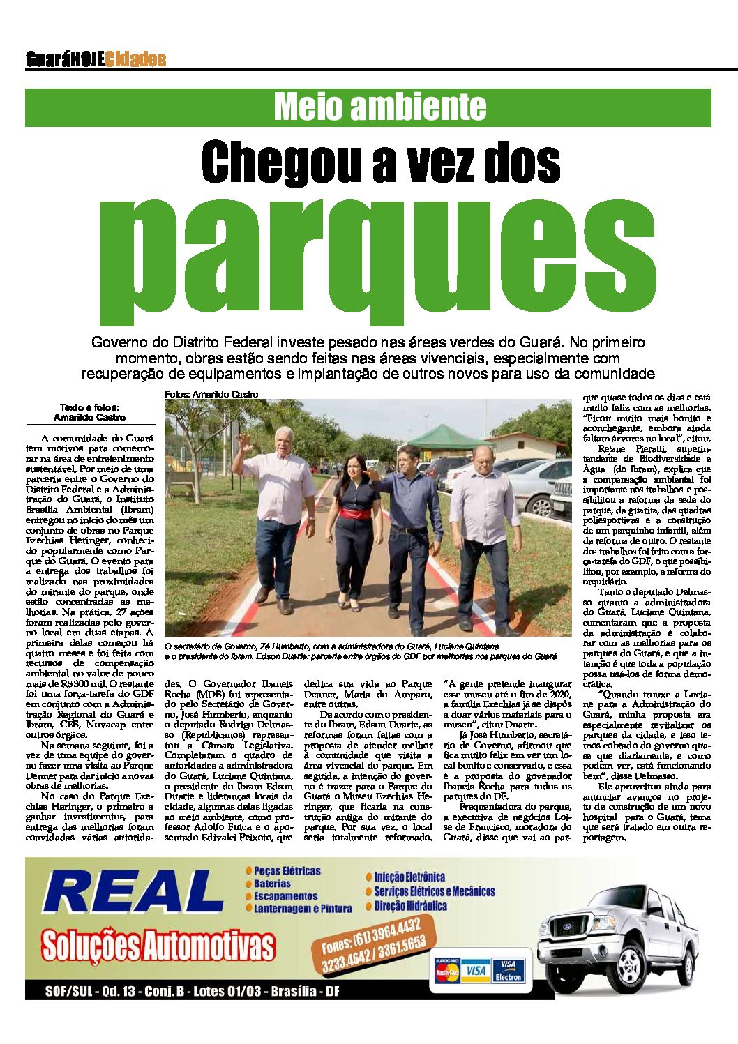 Guará Hoje: Chegou a vez dos parques