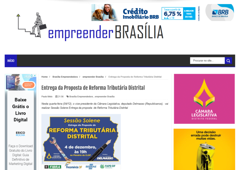 Empreender Brasília: Entrega da Proposta de Reforma Tributária Distrital