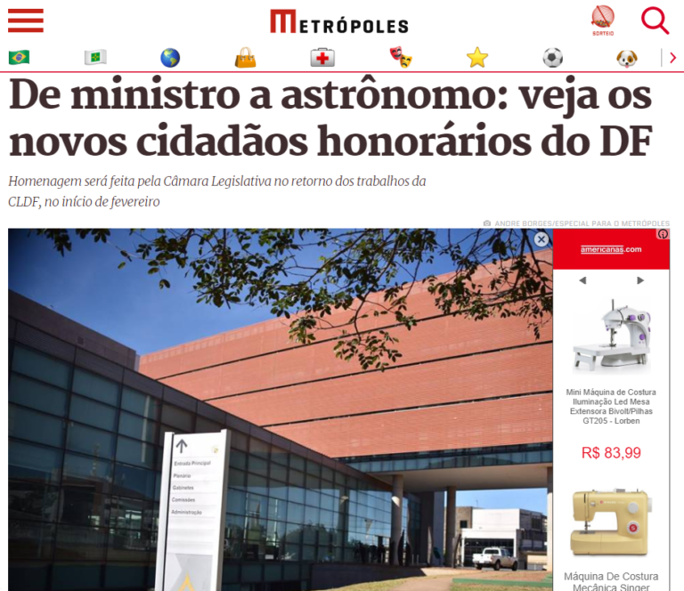 Metrópoles: De ministro a astrônomo: veja os novos cidadãos honorários do DF