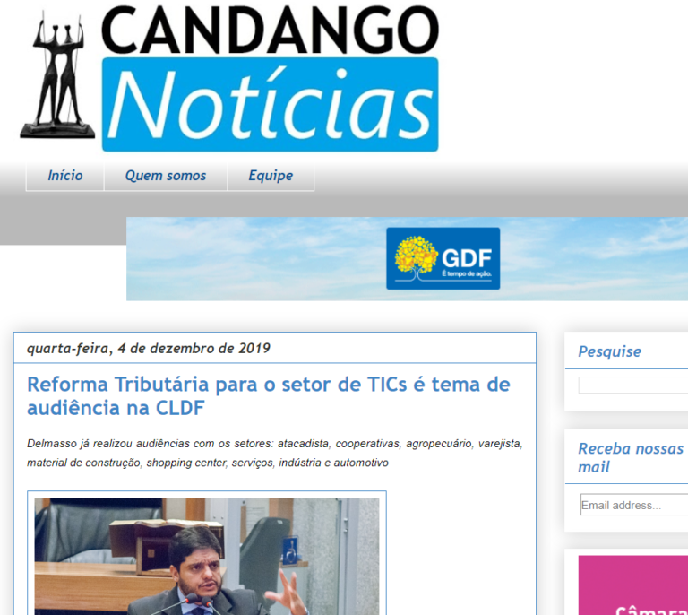 Candango Notícias: Reforma Tributária para o setor de TICs é tema de audiência na CLDF