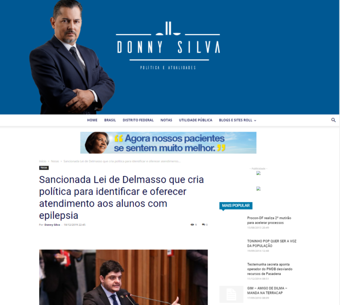 Donny Silva: Sancionada Lei de Delmasso que cria política para identificar e oferecer atendimento aos alunos com epilepsia