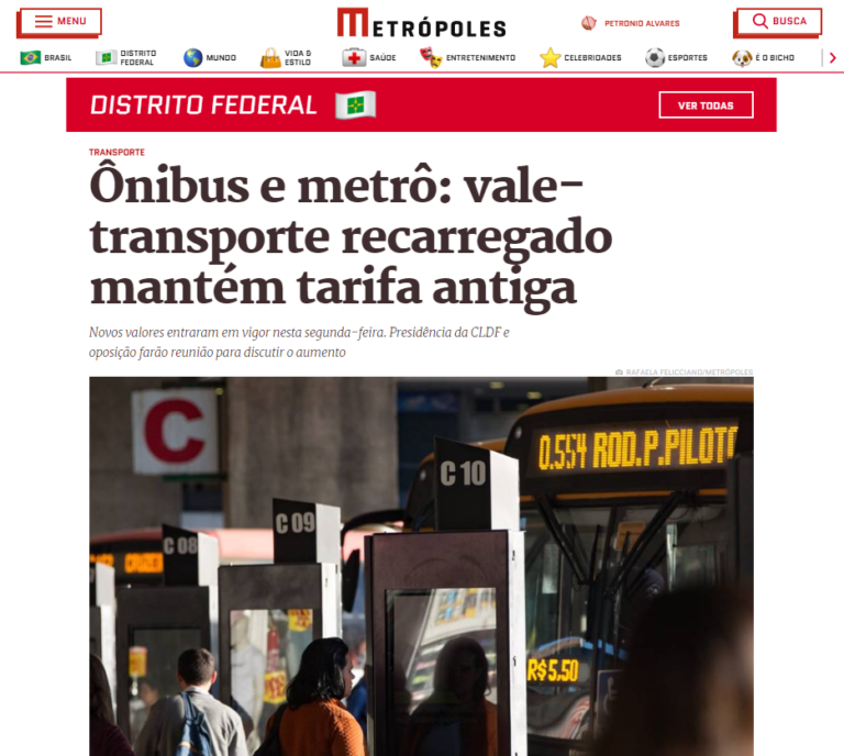 Metrópoles: Ônibus e metrô: vale-transporte recarregado mantém tarifa antiga