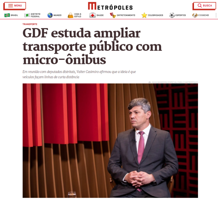 Metrópoles: GDF estuda ampliar transporte público com micro-ônibus
