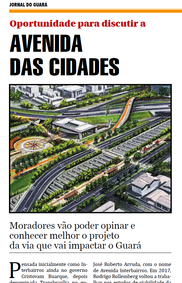 Jornal do Guará: Oportunidade para discutir a AVENIDA DAS CIDADES