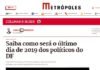 Metrópoles: Saiba como será o último dia de 2019 dos políticos do DF