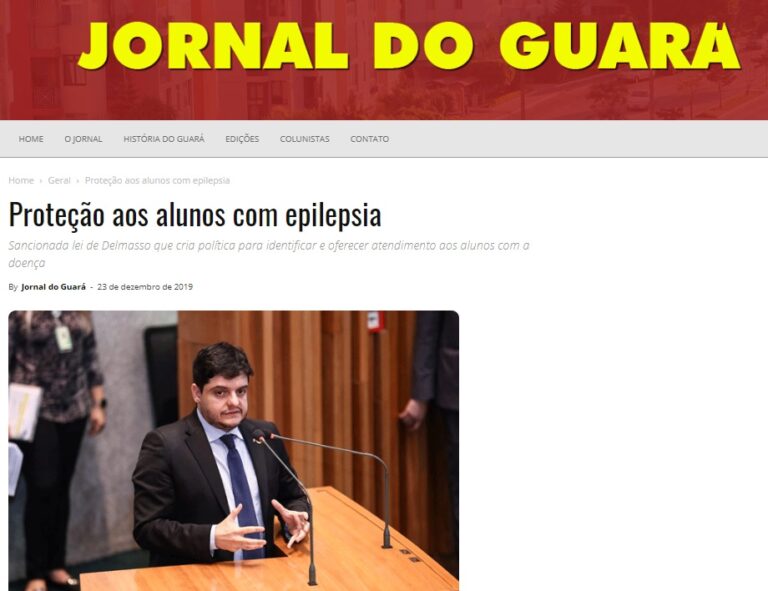 Jornal do Guará: Proteção aos alunos com epilepsia