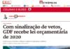 Metrópoles: Com sinalização de vetos, GDF recebe lei orçamentária de 2020