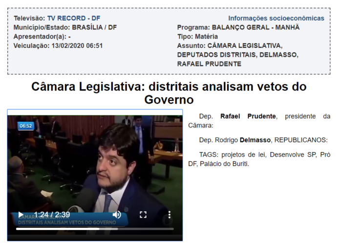 TV Record - DF: Distritais analisam vetos do Governo