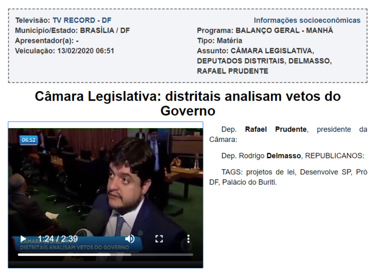 TV Record - DF: Distritais analisam vetos do Governo