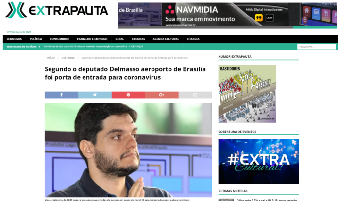 Extra Pauta: Segundo o deputado Delmasso aeroporto de Brasília foi porta de entrada para coronavírus Extra Pauta: Segundo o deputado Delmasso aeroporto de Brasília foi porta de entrada para coronavírus