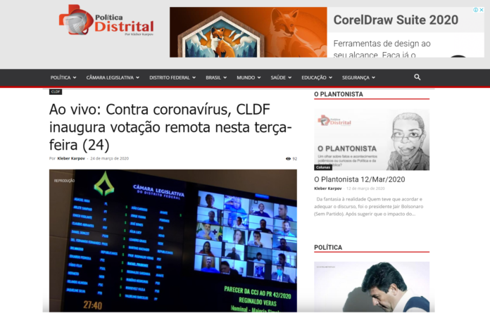 Política Distrital: Ao vivo: Contra coronavírus, CLDF inaugura votação remota nesta terça-feira (24) Política Distrital: Ao vivo: Contra coronavírus, CLDF inaugura votação remota nesta terça-feira (24)