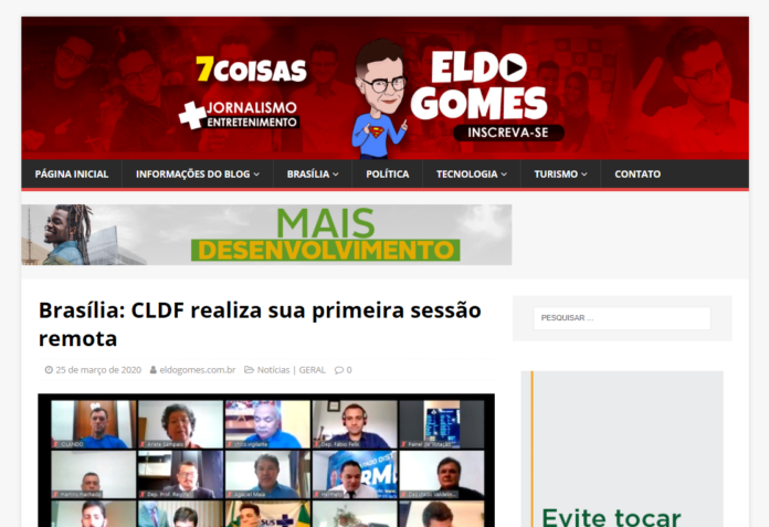 Eldo Gomes: Brasília: CLDF realiza sua primeira sessão remota