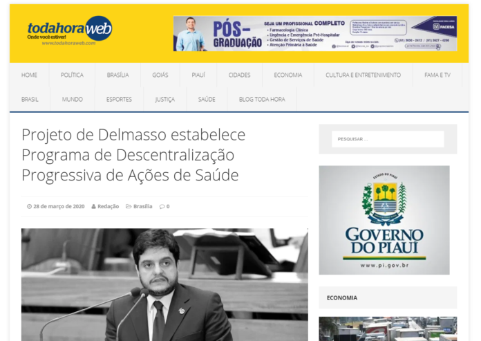 Toda Hora Web: Projeto de Delmasso estabelece Programa de Descentralização Progressiva de Ações de Saúde