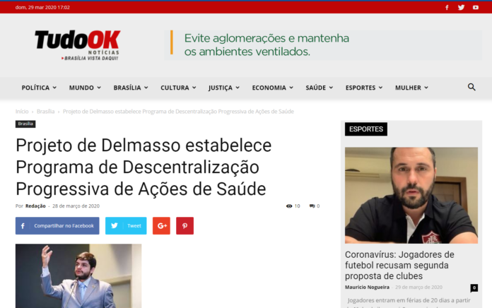 Tudo Ok Notícias: Projeto de Delmasso estabelece Programa de Descentralização Progressiva de Ações de Saúde