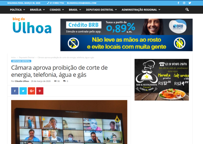 Blog do Ulhoa: Câmara aprova proibição de corte de energia, telefonia, água e gás