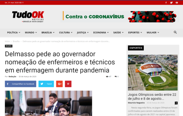 Tudo Ok Notícias: Delmasso pede ao governador nomeação de enfermeiros e técnicos em enfermagem durante pandemia