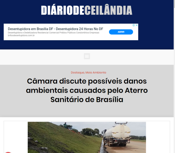 Diário de Ceilândia: Câmara discute possíveis danos ambientais causados pelo Aterro Sanitário de Brasília