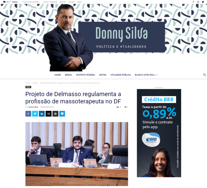 Donny Silva: Projeto de Delmasso regulamenta a profissão de massoterapeuta no DF
