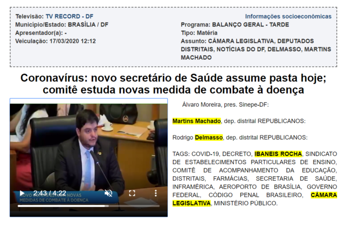 TV Record - DF 17/03/2020 12h12
