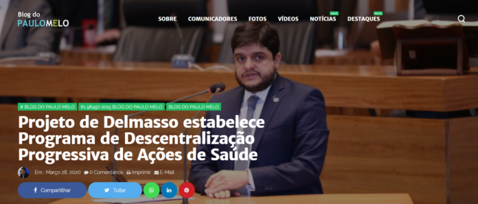 Blog do Paulo Melo: Projeto de Delmasso estabelece Programa de Descentralização Progressiva de Ações de Saúde