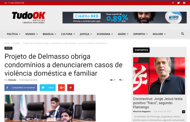 Tudo Ok: Projeto de Delmasso obriga condomínios a denunciarem casos de violência doméstica e familiar