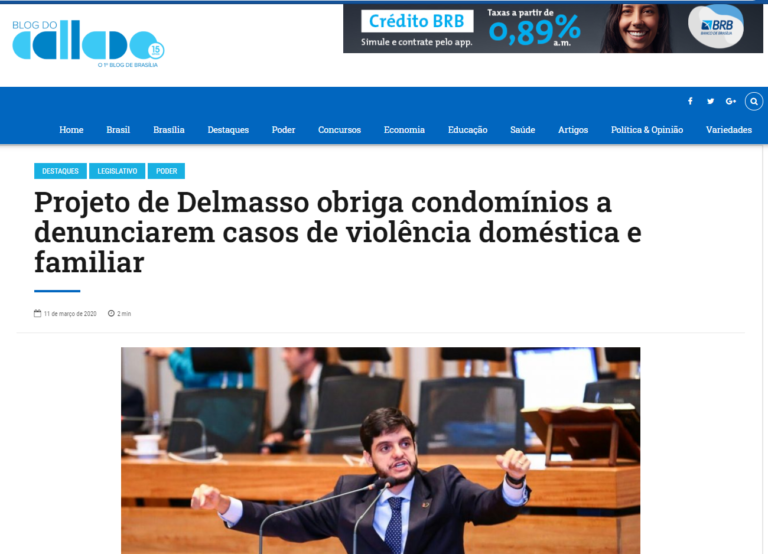 Blog do Callado: Projeto de Delmasso obriga condomínios a denunciarem casos de violência doméstica e familiar