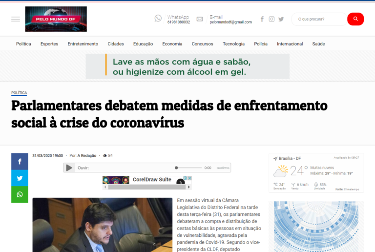 Pelo Mundo DF: Parlamentares debatem medidas de enfrentamento social à crise do coronavírus