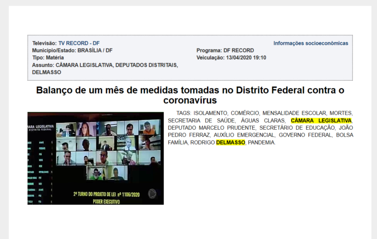 DF RECORD - Balanço de um mês de medidas tomadas no Distrito Federal contra o coronavírus