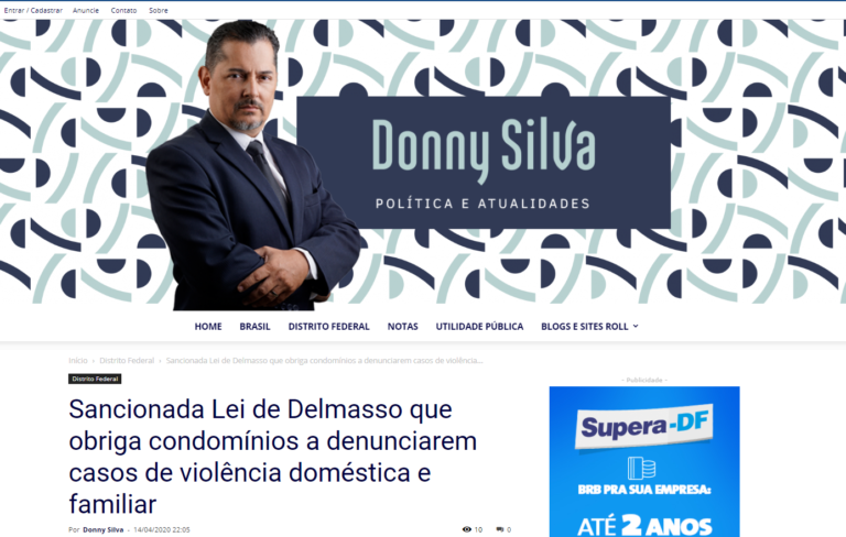 Donny Silva: Sancionada Lei de Delmasso que obriga condomínios a denunciarem casos de violência doméstica e familiar