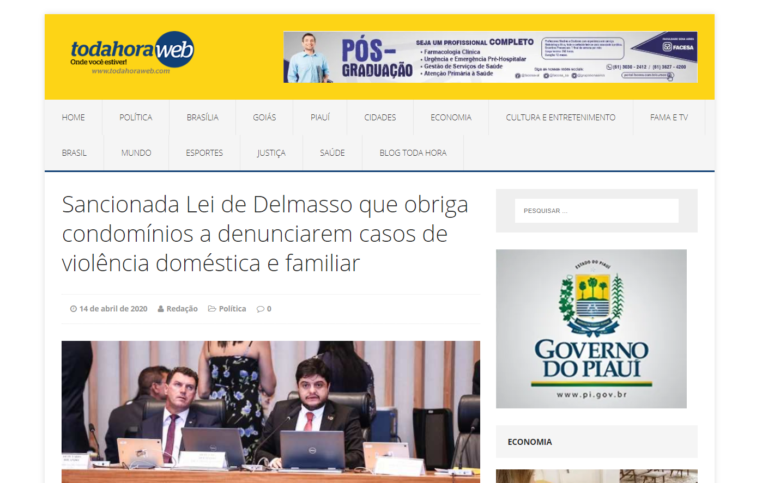 Toda Hora Web: Sancionada Lei de Delmasso que obriga condomínios a denunciarem casos de violência doméstica e familiar