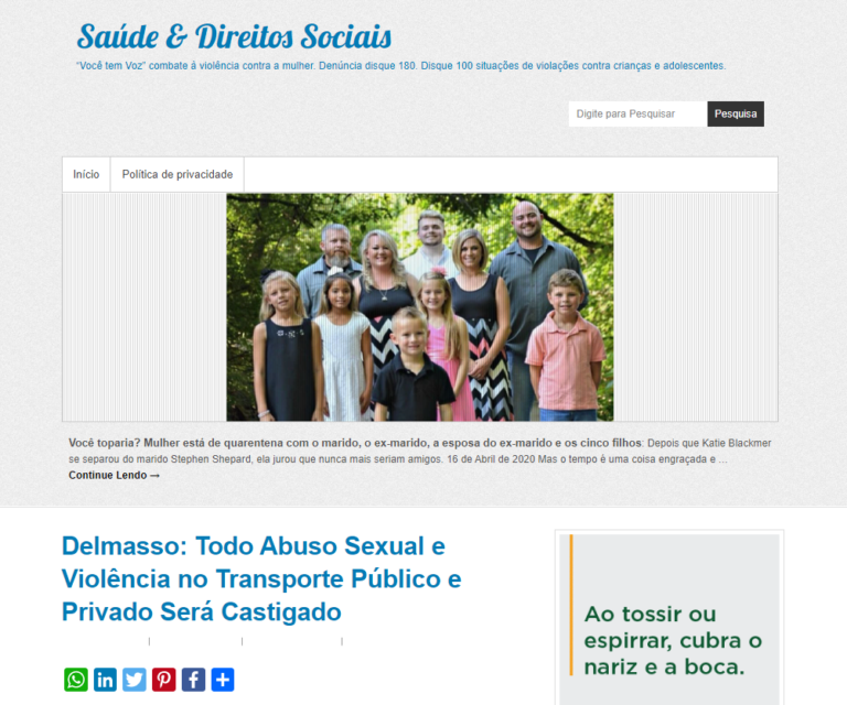 Saúde & Direitos Sociais: Delmasso: Todo Abuso Sexual e Violência no Transporte Público e Privado Será Castigado
