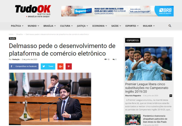 Tudo Ok Notícias: Delmasso pede o desenvolvimento de plataforma de comércio eletrônico Tudo Ok Notícias: Delmasso pede o desenvolvimento de plataforma de comércio eletrônico