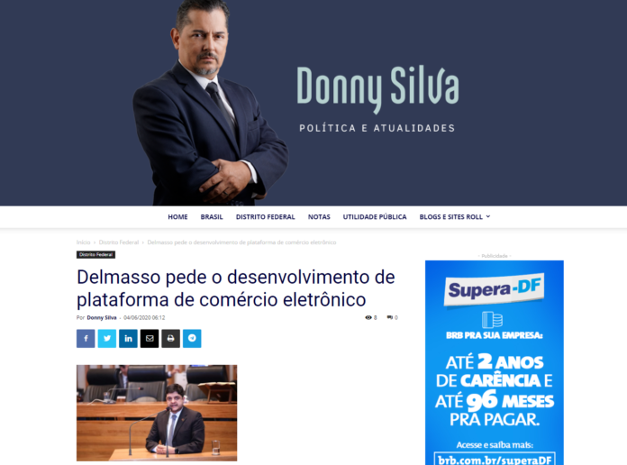 Donny Silva: Delmasso pede o desenvolvimento de plataforma de comércio eletrônico